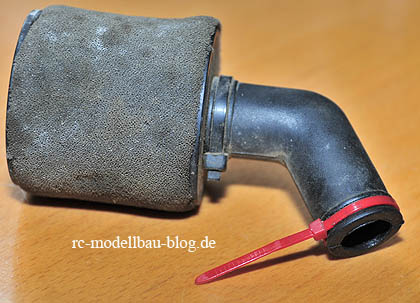 Luftfilter mit Kabelbinder sichern