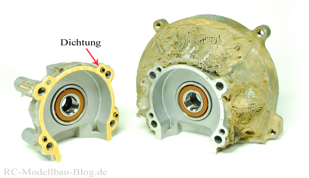 Kurbelwellengehäuseteile mit Dichtung Kurbelwellengehäuseteile mit Dichtung