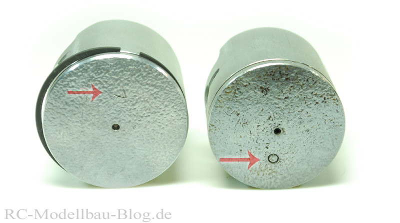 Markierungen auf Kolben Markierungen auf Kolben